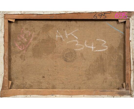 J. M. Ducker (British, early 20th century) - Mountain landscape with lake and sheep.