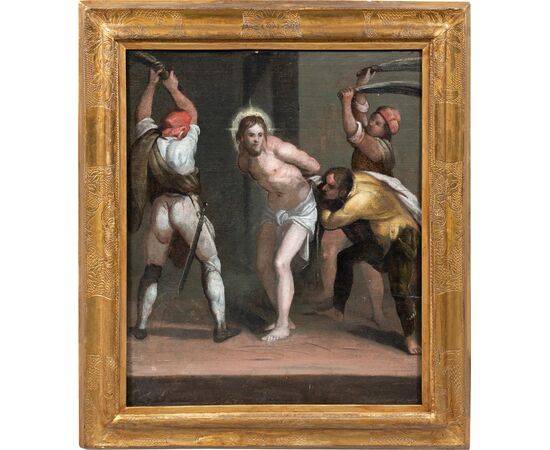 Piero di Giovanni Bonaccorsi, known as Perin del Vaga (Florence 1501 - Rome 1547), workshop of - Flagellation of Christ.