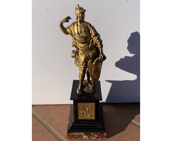 Gilded bronze sculpture - Mars, God of War. Rome, 17th century.