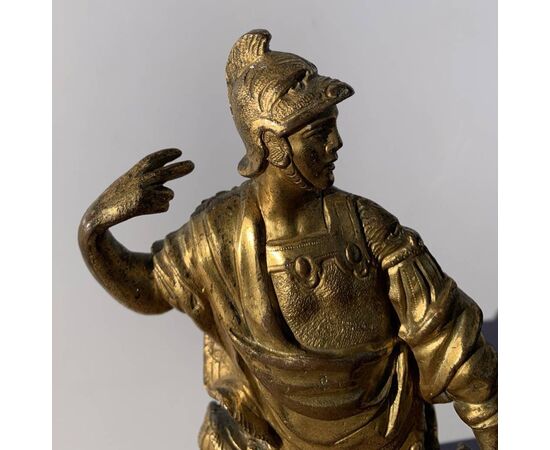 Gilded bronze sculpture - Mars, God of War. Rome, 17th century.