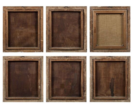 Giambattista Piazzetta (Venezia 1683 - Venezia 1754) cerchia di - Sei apostoli a mezzobusto. Giambattista Piazzetta (Venezia 1683 - Venezia 1754) cerchia di - Sei apostoli a mezzobusto.