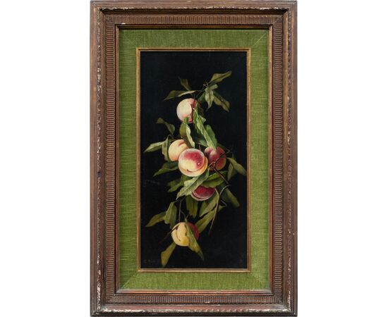 Charles Thomas Bale (British, 1866 - 1895) - Natura morta di pesche. Charles Thomas Bale (British, 1866 - 1895) - Natura morta di pesche.