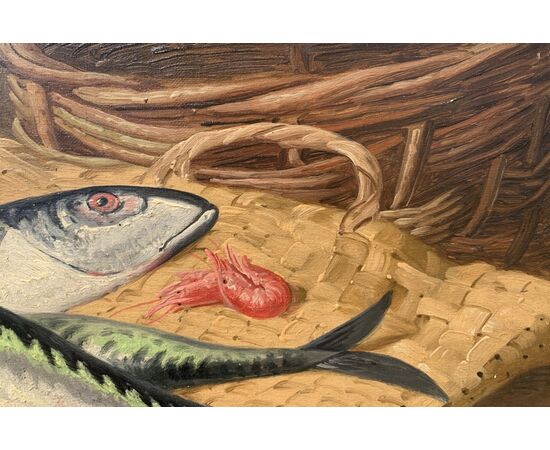 Charles Thomas Bale (British, 1866 - 1895) - Still life of fish and shrimp. Charles Thomas Bale (British, 1866 - 1895) - Still life of fish and shrimp.