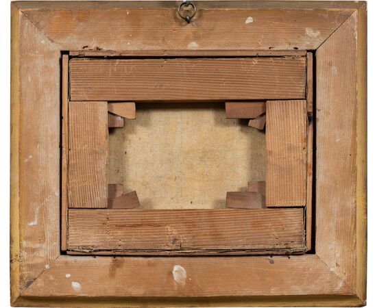 Pittore italiano (fine XVIII-inizi XIX sec.) - Paesaggio con mucche, capre e barca.