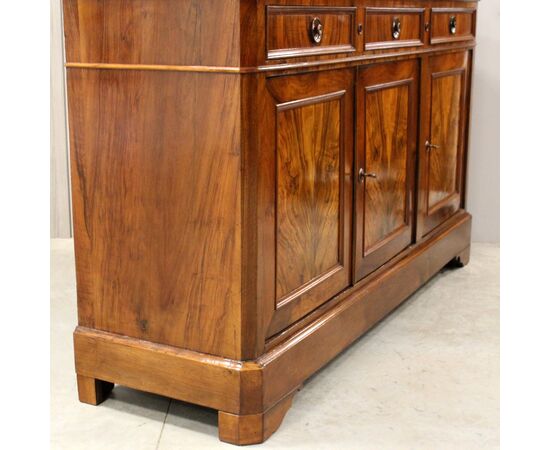 Antica credenza 3 ante Luigi Filippo in noce - epoca '800