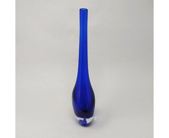 1960s Gorgeous Blue Vase By Flavio Poli
