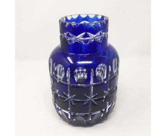 1960s Original Stunning Italian Blue Vase deigned by Creart Made in Italy