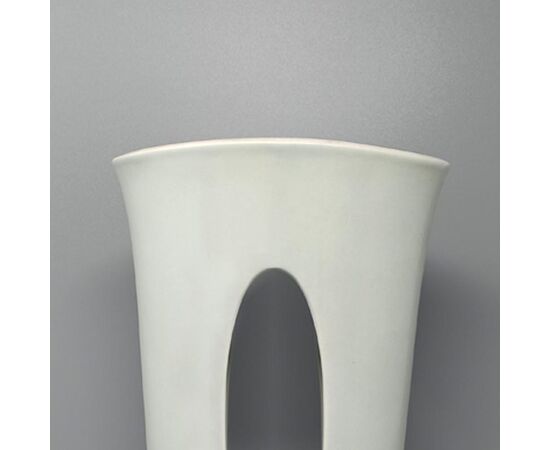 1970s Stunning Aqua Green Ceramic Vase. Made in Italy