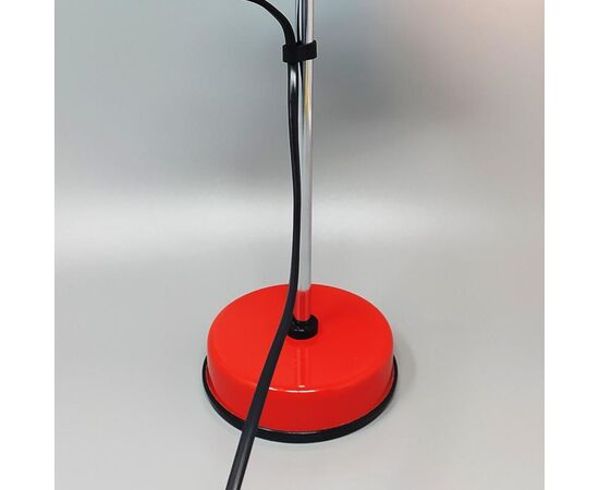 1970s Stunning Red Table Lamp by Veneta Lumi. Made in Italy
