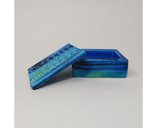 1960s Bitossi Box in Ceramic by Aldo Londi "Blue Collection"