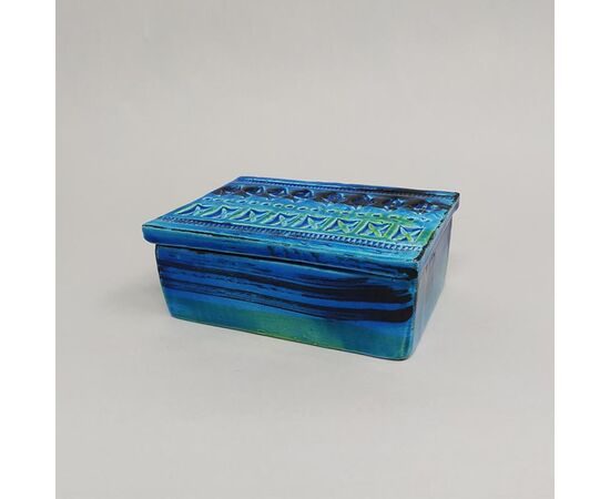 1960s Bitossi Box in Ceramic by Aldo Londi "Blue Collection"