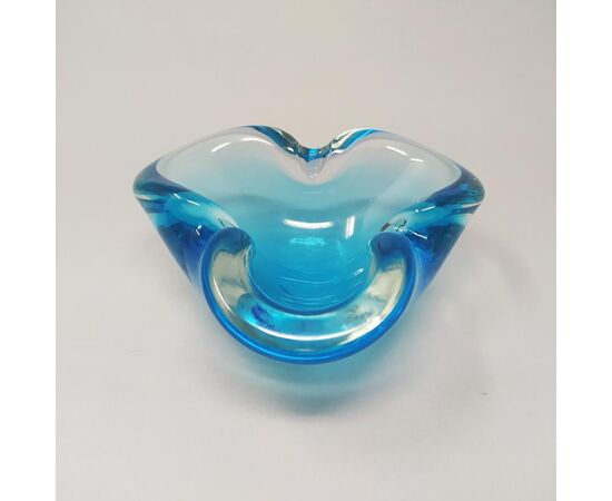 1960s Stunning Blue Bowl or Catchall By Flavio Poli for Seguso