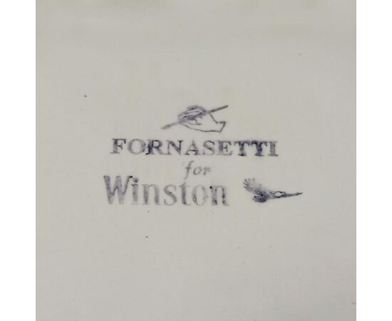 1970s Rare Fornasetti Porcelain Ashtray/Empty Pocket designed by Piero Fornasetti for Winston