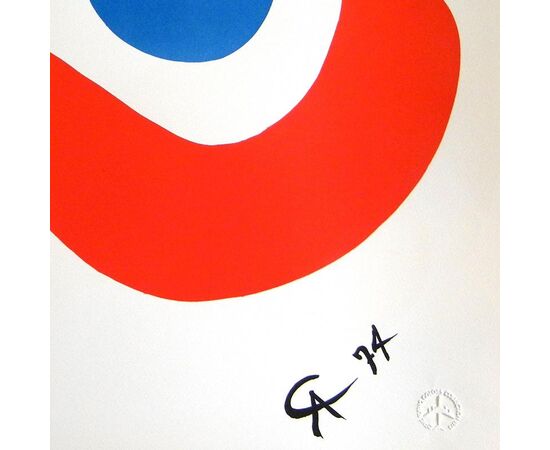Original Astonishing Alexander Calder "Skybird"Limited Edition Print Lithograph 1974 (Braniff Airplines)