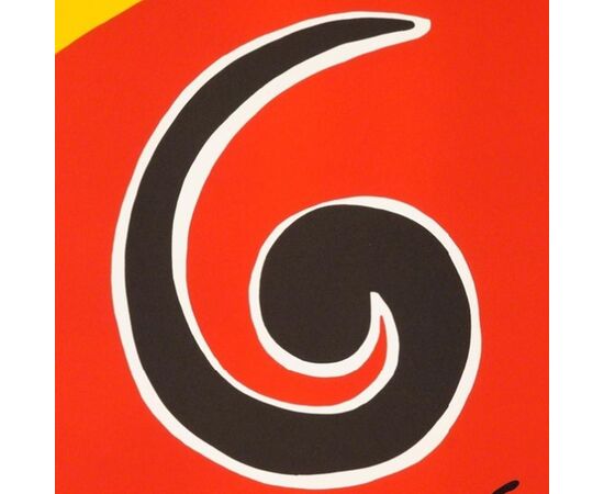 Original Astonishing Alexander Calder "Swirl" Lithograph 1974