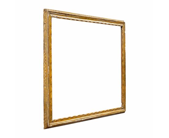 French-style frame in carved and gilded wood. Venice, 18th century.