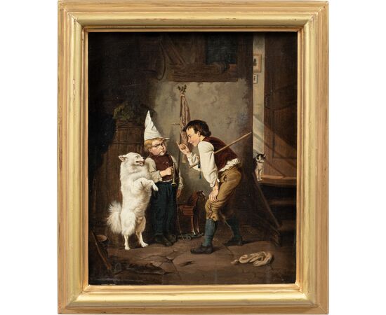 French Rococo painter (18th century) - Gallant scene in a landscape.
