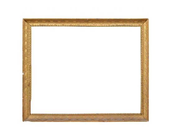 Neoclassical frame in carved and gilded wood. Italy, early 19th century.