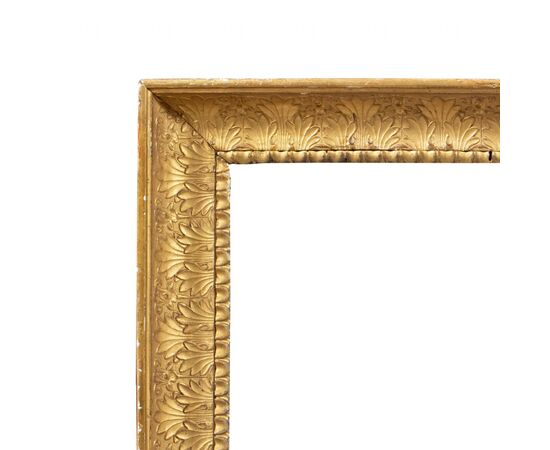 Neoclassical frame in carved and gilded wood. Italy, early 19th century.
