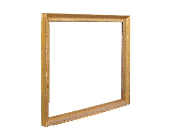 Neoclassical frame in carved and gilded wood. Italy, early 19th century.