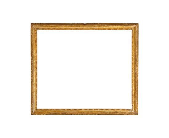 French-style frame in carved and gilded wood. Venice, 18th century.
