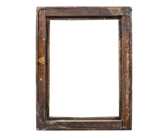 Baroque frame in carved, sculpted and gilded wood. Tuscany, 17th century.