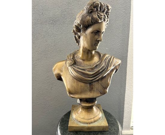Bronze bust depicting "APOLLO"; 20th century