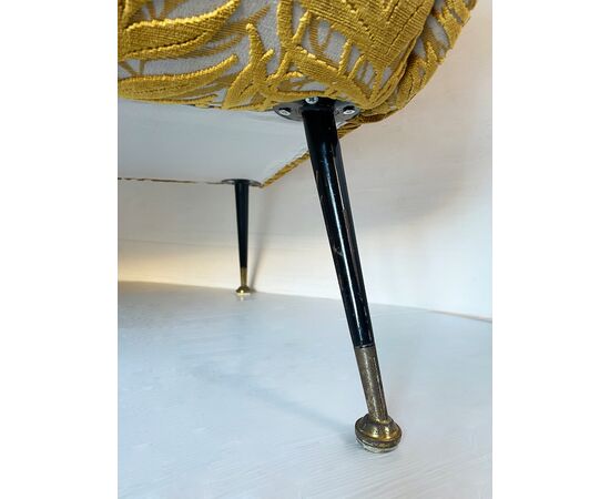 Divano foliage ocra - Vintage 1970