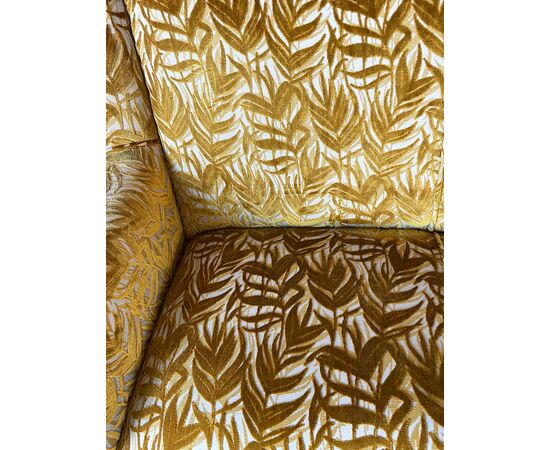 Divano foliage ocra - Vintage 1970