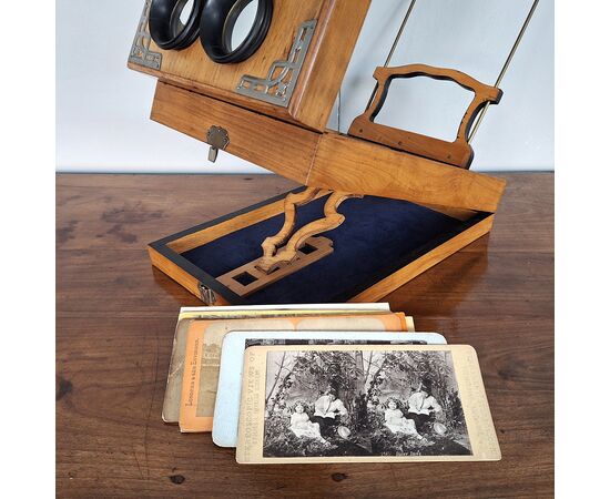 Grande Lente di ingrandimento , visore tridimensinale, Grafoscopio, fine 800