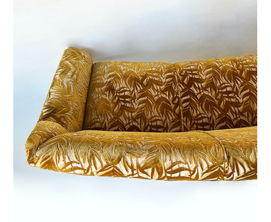 Divano foliage ocra - Vintage 1970