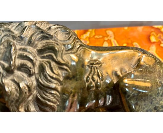 GRAND TOUR MARLE SCULPTURE OF THE LION OF LUCERNE - 19th century.