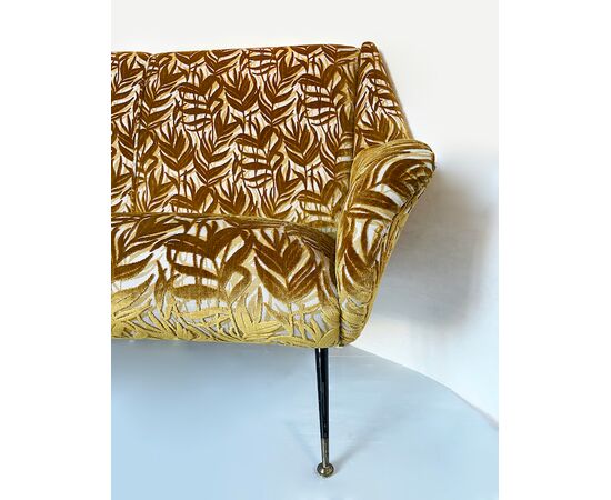 Divano foliage ocra - Vintage 1970