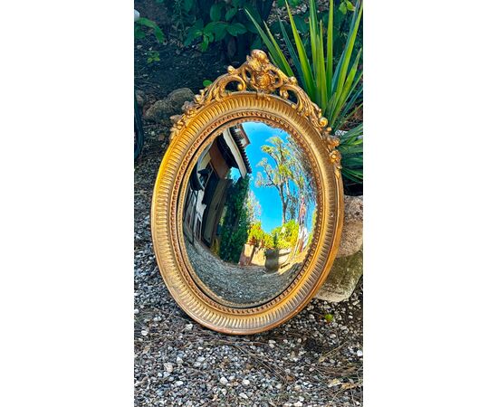 "Sorcière" mirror in gilded wood, 19th century