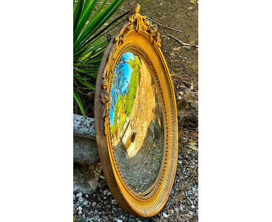 "Sorcière" mirror in gilded wood, 19th century