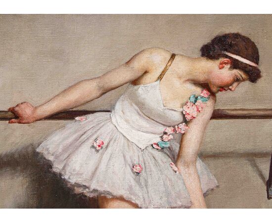 Jules Marie Auguste Leroux (Parigi, 1871 – 1954), Ballerina alla sbarra