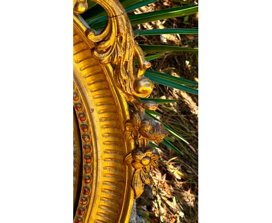 "Sorcière" mirror in gilded wood, 19th century