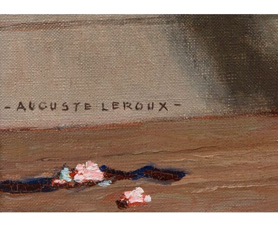 Jules Marie Auguste Leroux (Parigi, 1871 – 1954), Ballerina alla sbarra