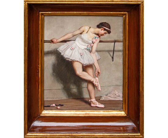 Jules Marie Auguste Leroux (Parigi, 1871 – 1954), Ballerina alla sbarra