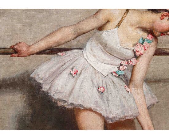 Jules Marie Auguste Leroux (Parigi, 1871 – 1954), Ballerina alla sbarra