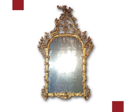 LOUIS XV GILT MIRROR, MID-18TH CENTURY