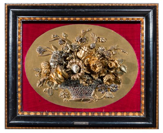 Four carved, sculpted and gilded wooden panels, Piedmont, early 19th century