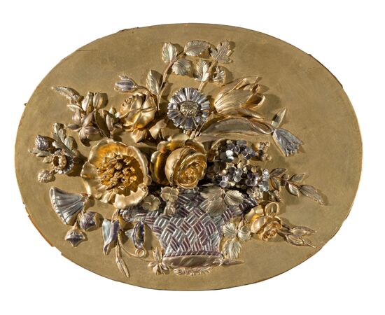 Four carved, sculpted and gilded wooden panels, Piedmont, early 19th century