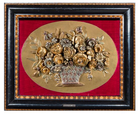 Four carved, sculpted and gilded wooden panels, Piedmont, early 19th century