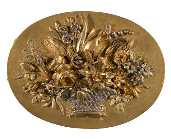 Four carved, sculpted and gilded wooden panels, Piedmont, early 19th century