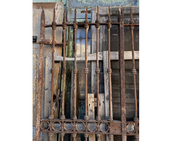 PTCI565 - Cancello in ferro battuto, epoca '800, misure cm L 180 x H 218