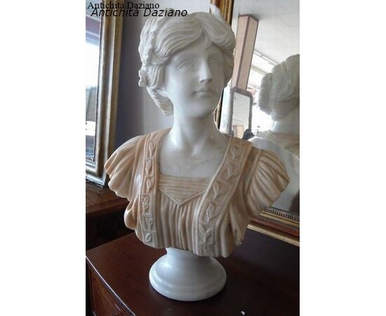 Female marble bust.