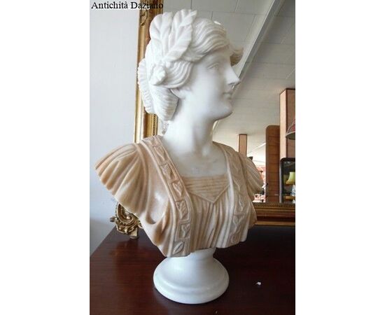 Female marble bust.