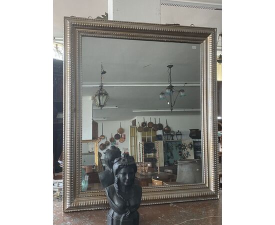Silver framed mirror