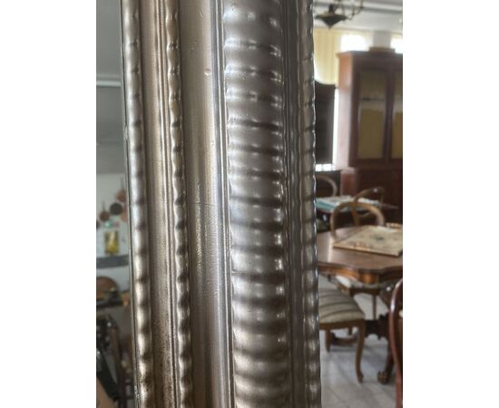 Silver framed mirror